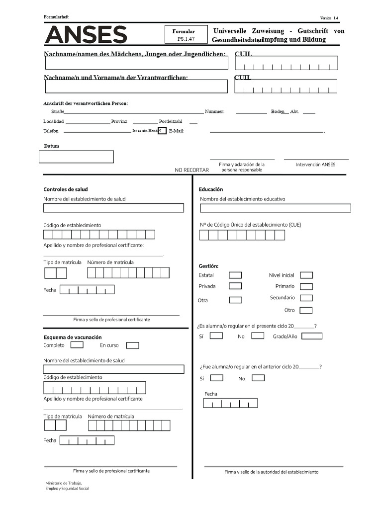 Formular Freies Heft 1.47 Universelle Zuweisung | PDF