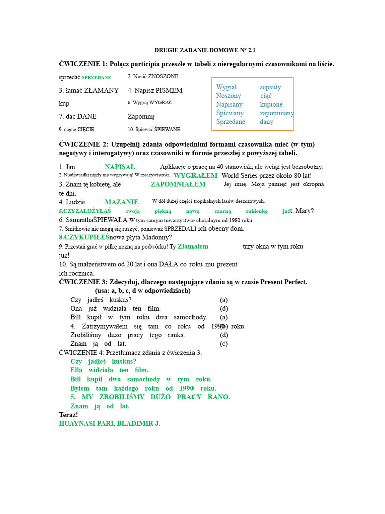 Drugie Zadanie Domowe NR 3 - Rozwiązane | PDF