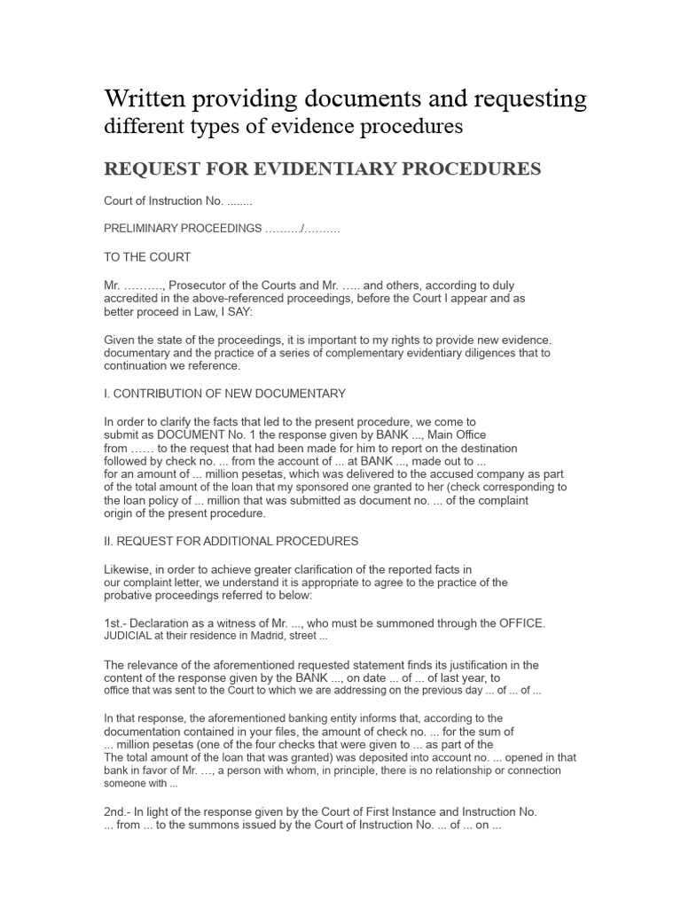 Written Providing Evidence | PDF | Witness | Judiciaries