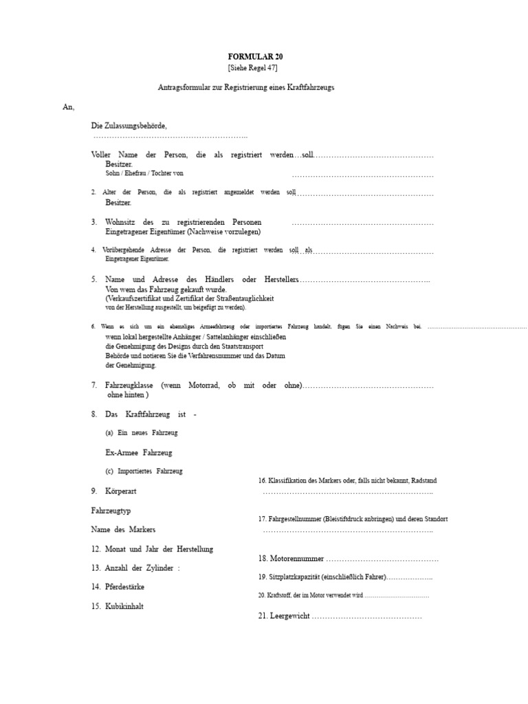 Formular 20 | PDF