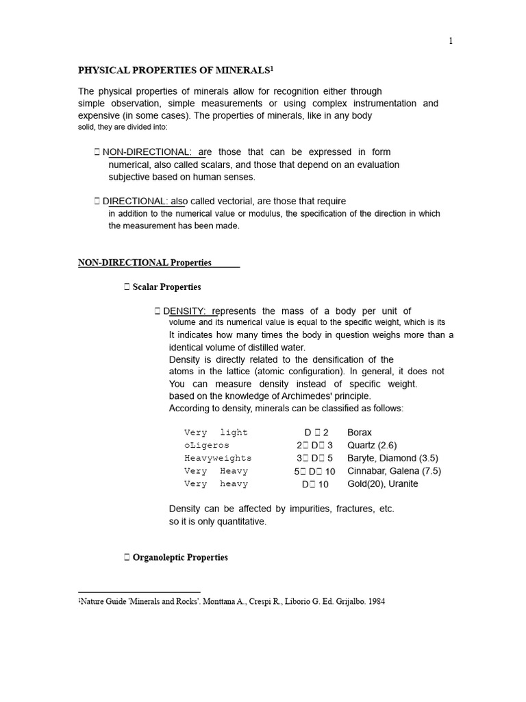 Mineral Physical Properties Explained | PDF | Minerals | Magnetism