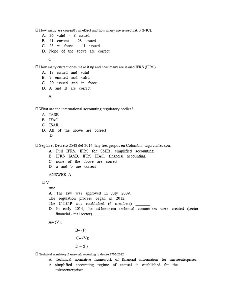 Accounting Questions First Midterm | PDF | International Financial ...
