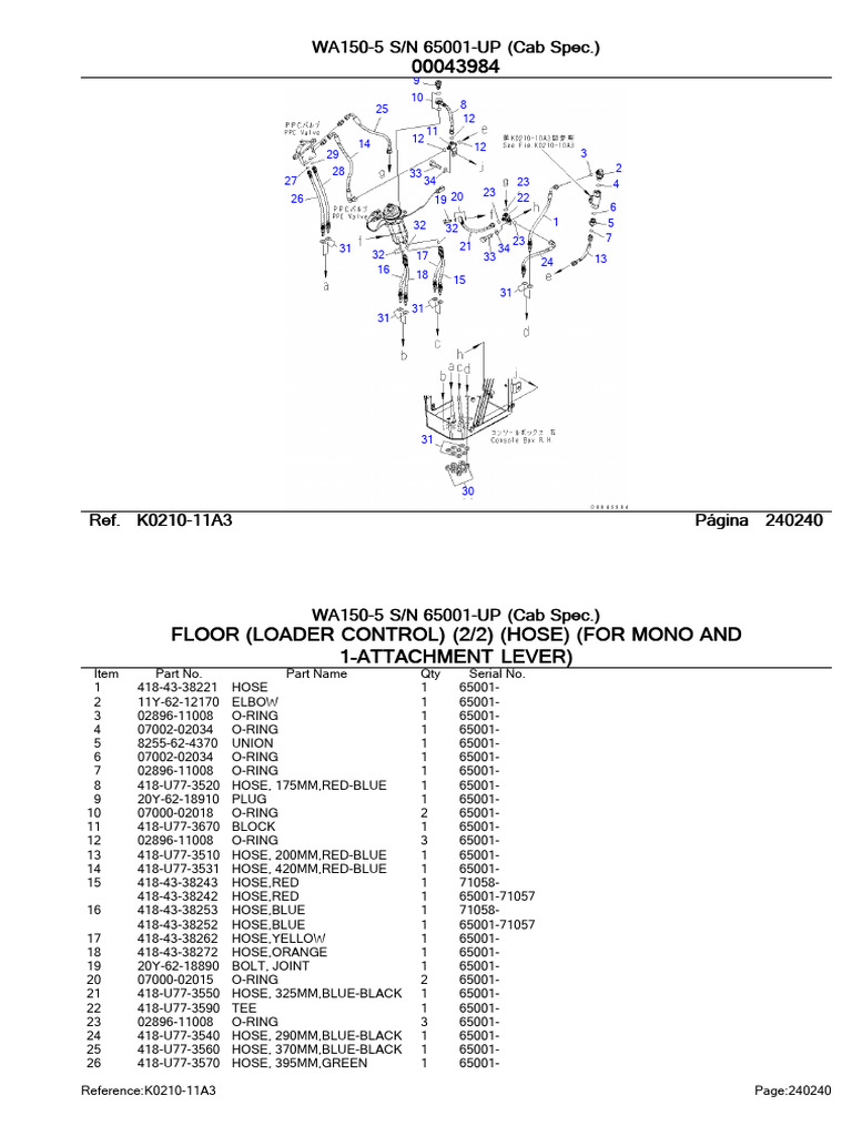 WA150-5 Euber Drill Parts List | PDF | Metalworking