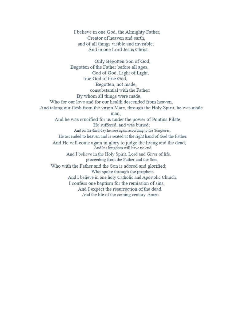 Apostles' Creed: Core Christian Beliefs | PDF