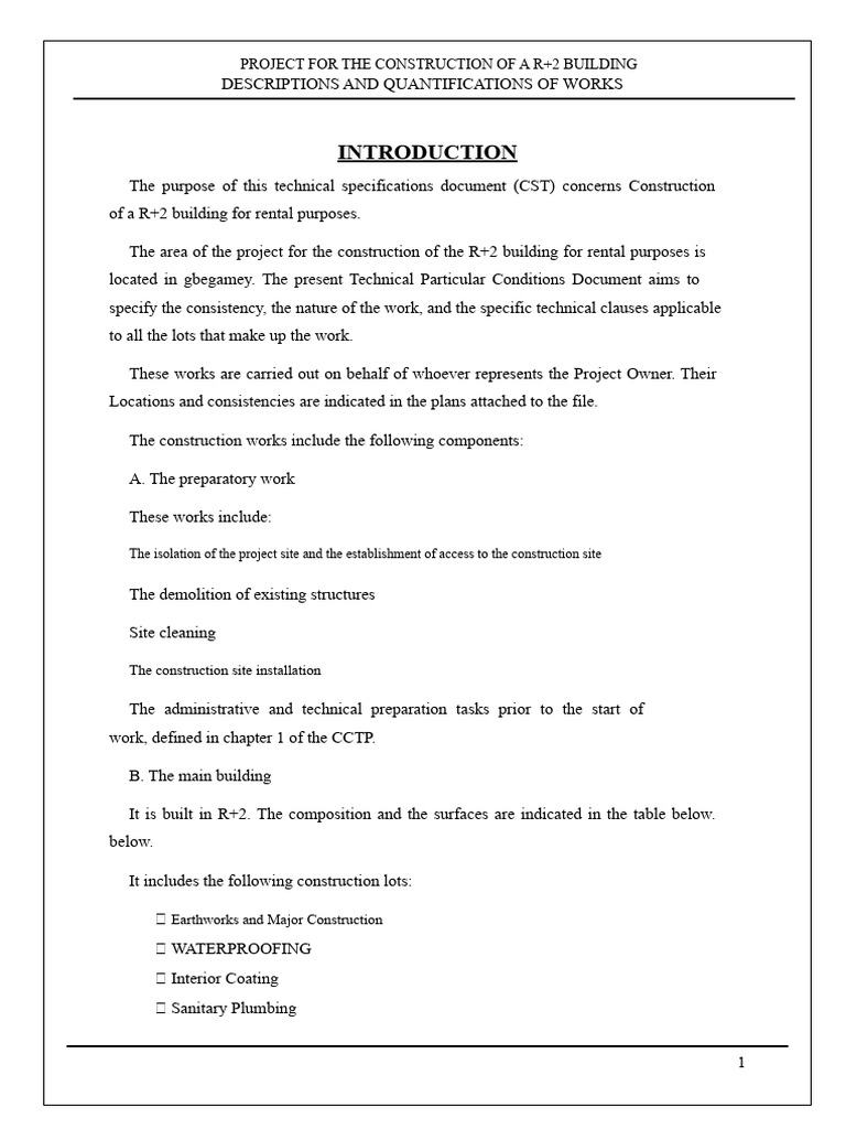 R+2 Building Construction Project Overview | PDF | Concrete ...