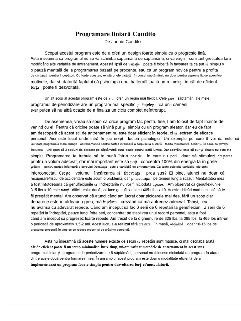 Candito Program Lineal PDF | PDF