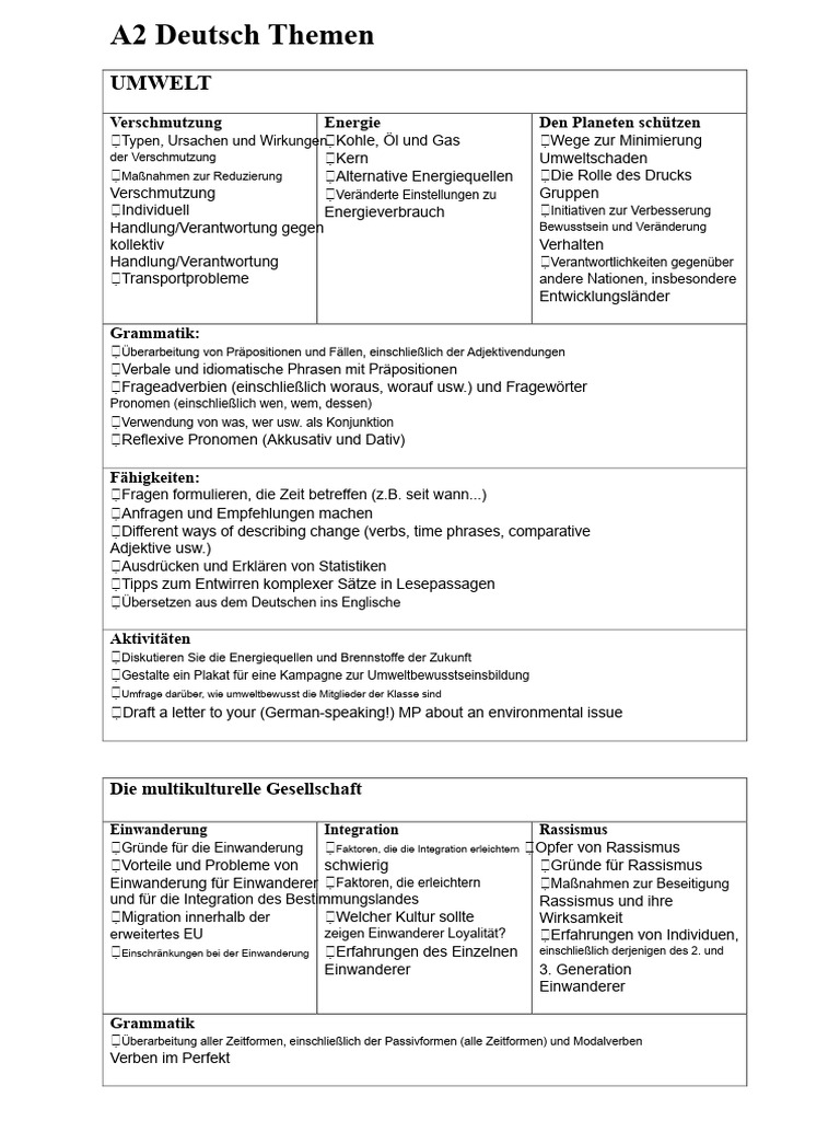 A2 Deutsch | PDF
