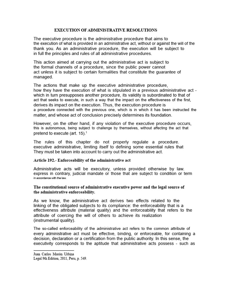 Administrative Execution Procedures Explained | PDF | Administrative ...