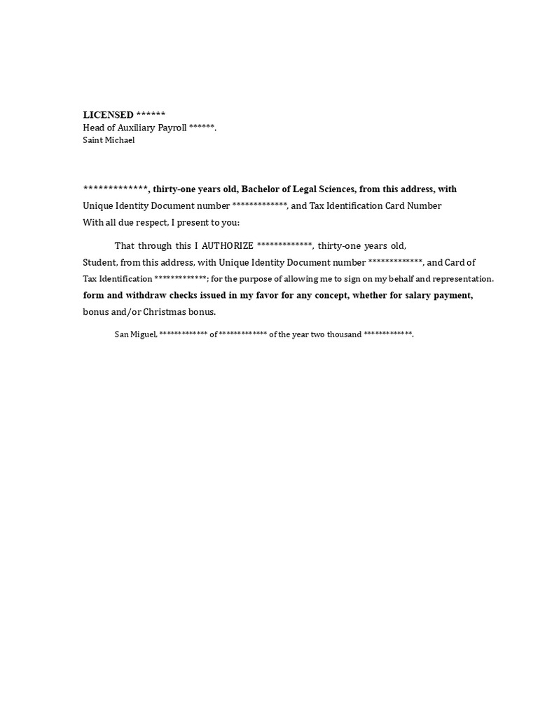 Check Withdrawal Authorization | PDF