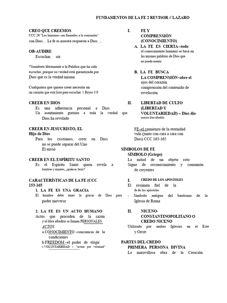 Fundamentos de la Fe Cristiana | PDF | Cristo (título) | Fe