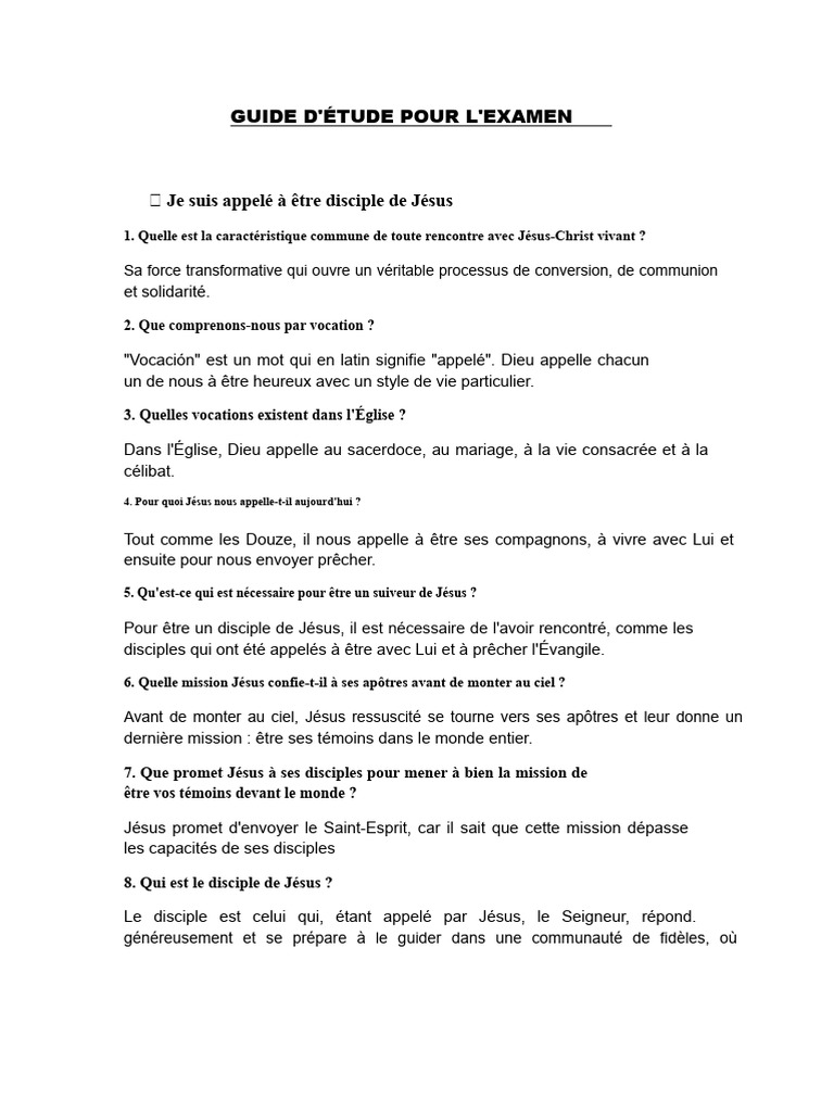 Guide d'Étude sur la Discipleship et la Foi | PDF | Onction | Théologie