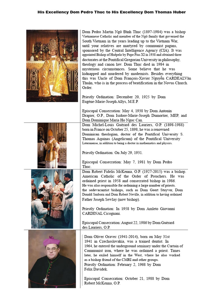 Biography of Bishop Thomas Huber | PDF | Bishop | Catholic Church