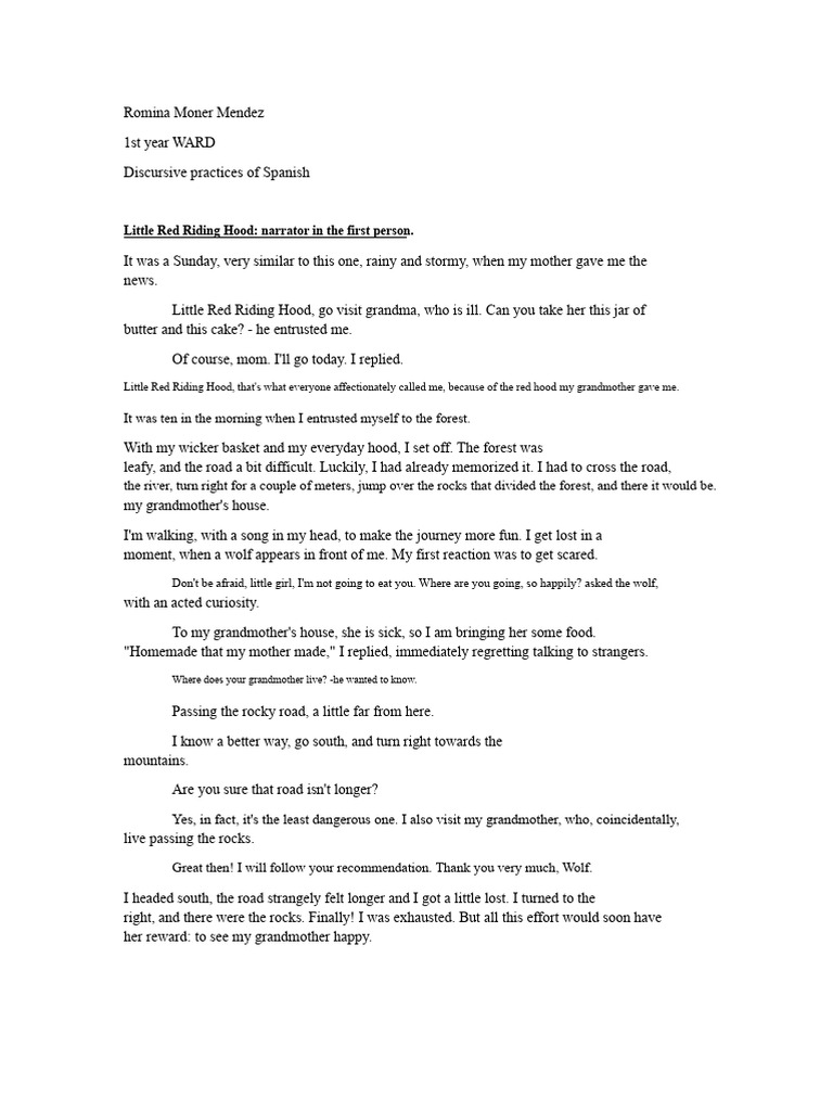 Little Red Riding Hood: A Modern Retelling | PDF | Little Red Riding Hood