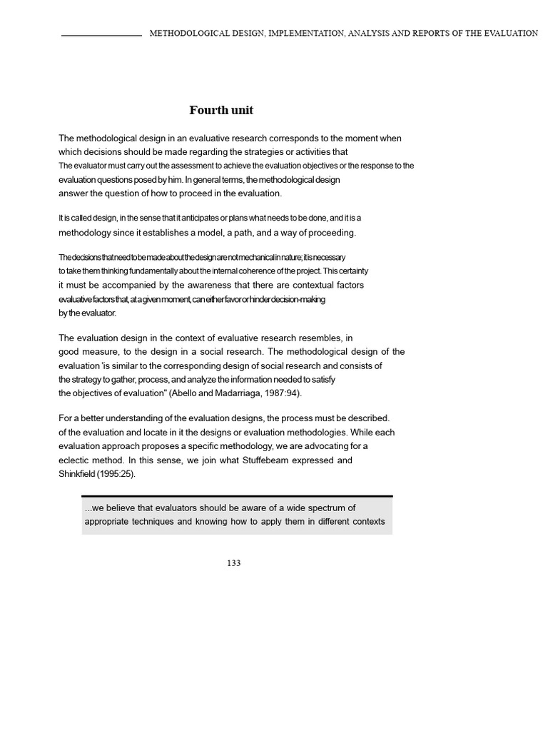 Evaluative Research Methodology Guide | PDF | Evaluation | Methodology