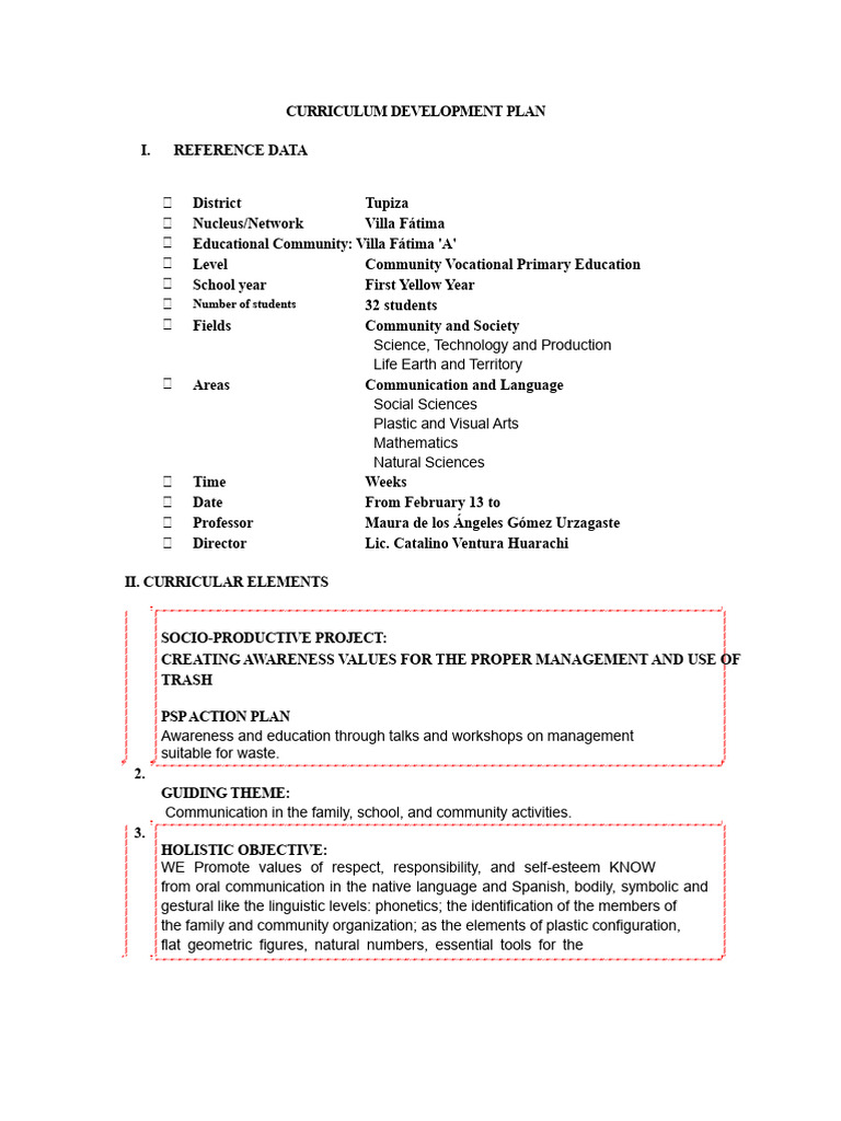 Curriculum Development Plan for Vocational Education | PDF ...