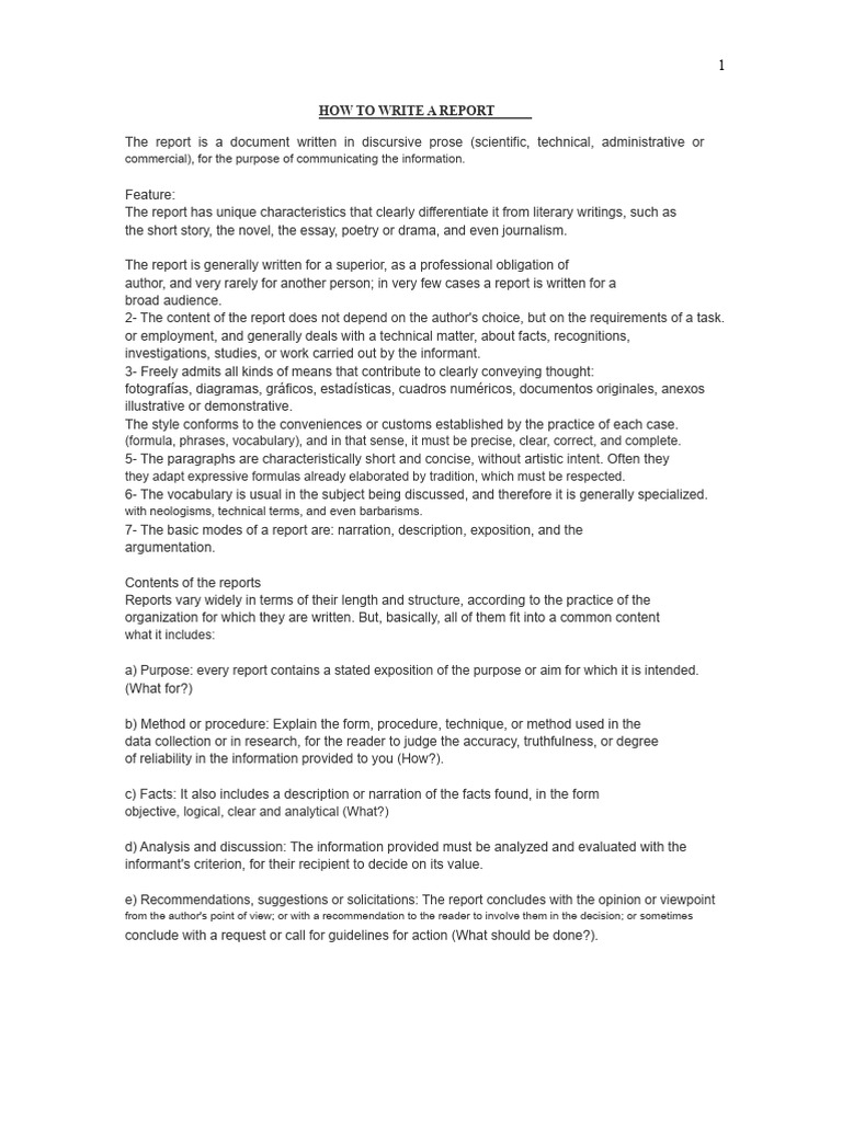 Writing Effective Reports in Prose | PDF | Human Communication