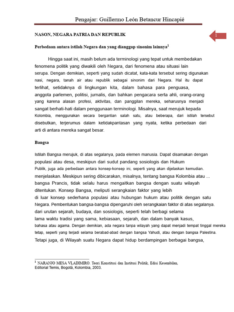 Perbedaan Konsep Negara dan Bangsa | PDF