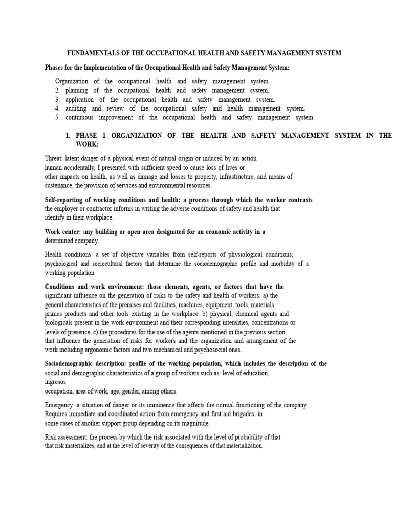 Occupational Health & Safety Management Guide | PDF | Occupational ...