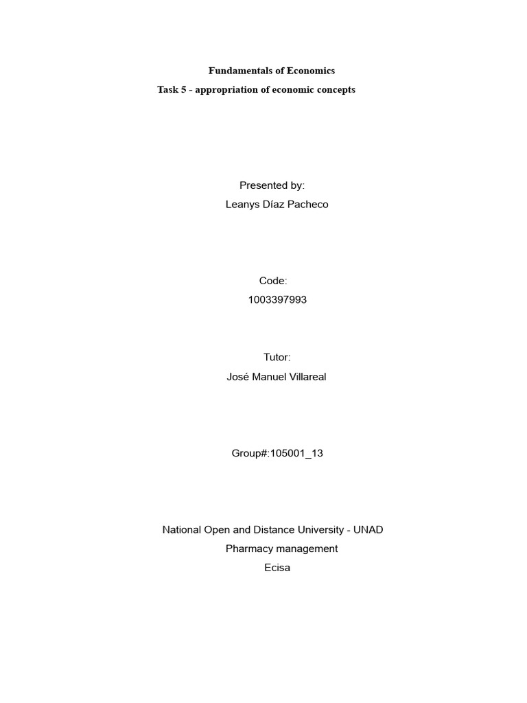 Task 5 - Appropriation of The Concepts - Final | PDF | Recession ...