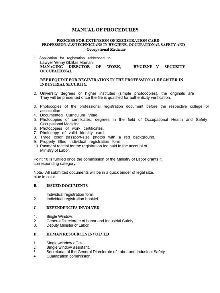Procedure for Extension of Syso Registration Card | PDF