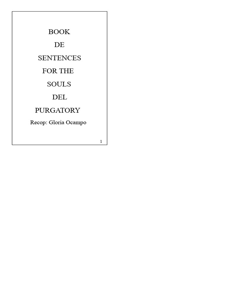 Prayers for Souls in Purgatory | PDF | Rosary | Purgatory