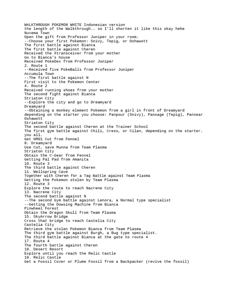 The Plot of Pokemon Black and White. | PDF | Pokémon