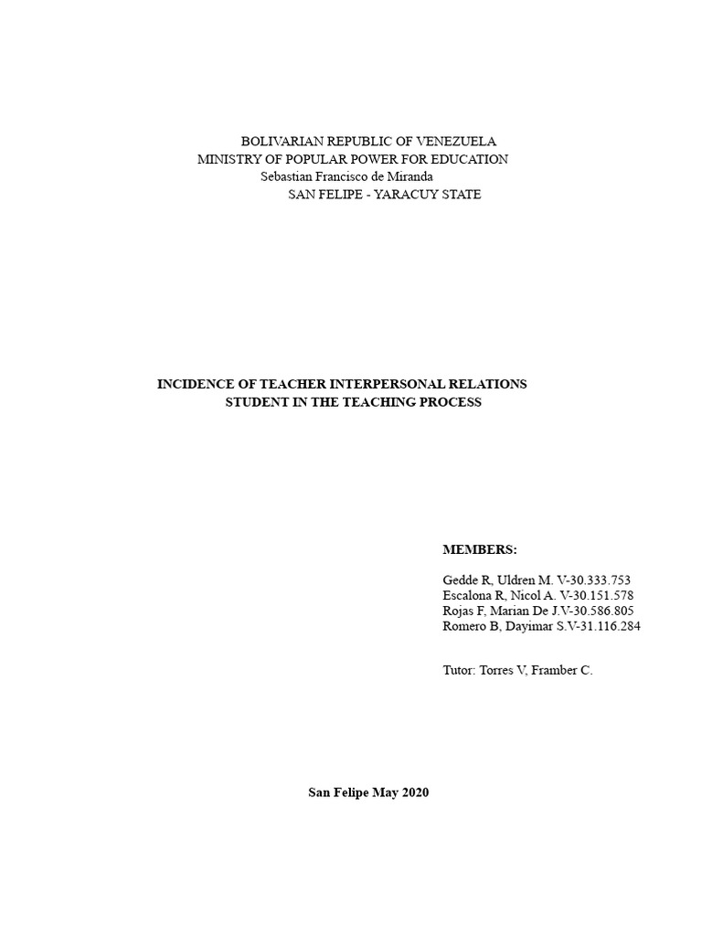 Teacher-Student Relationship Impact on Learning | PDF | Learning | Teachers
