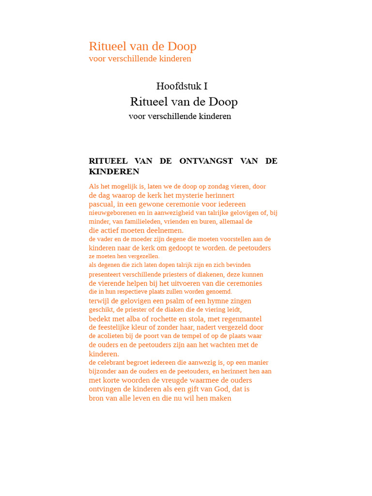 Ritueel Van de Doop Voor Kinderen | PDF
