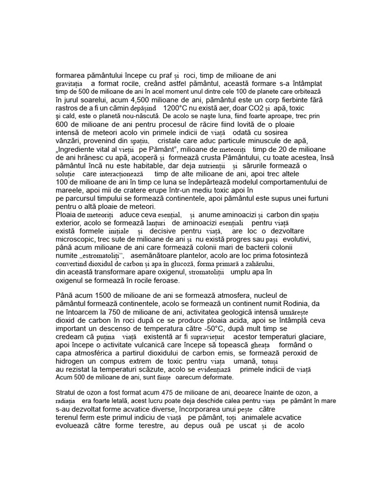 Documentarul Despre Formarea Pământului | PDF