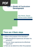 Tyler S Model of Curriculum Development