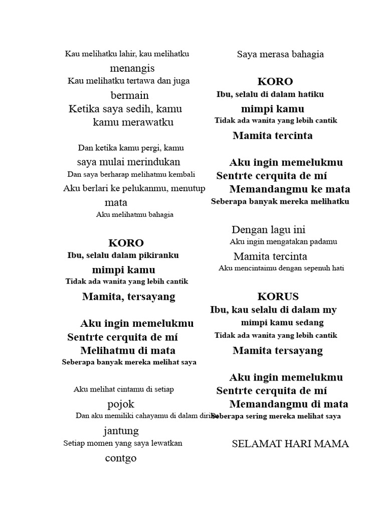 Ucapan Selamat Hari Ibu yang Mengharukan | PDF