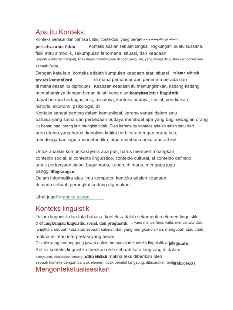 Pentingnya Konteks dalam Komunikasi | PDF