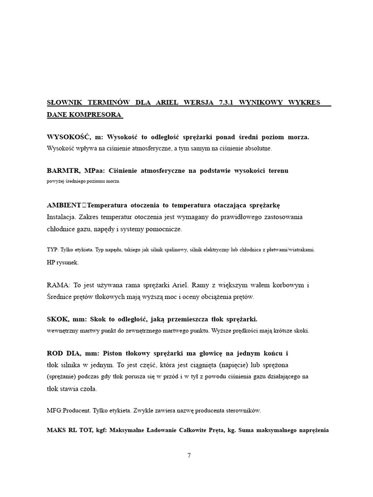 Opis Oprogramowania Ariel Performance | PDF