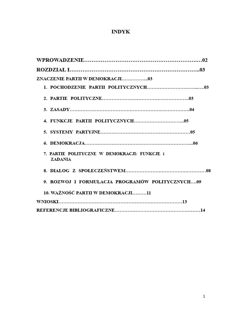 Monografia Partii Politycznych | PDF
