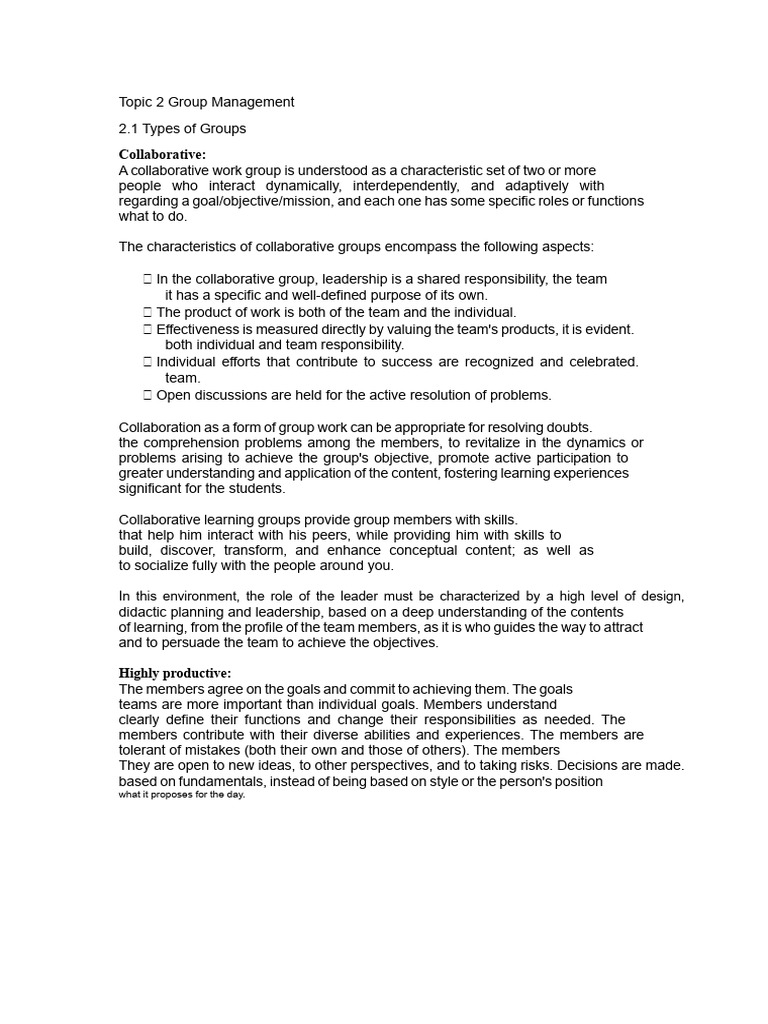 Management of High-Performance Groups and Teams | PDF | Goal | Motivational