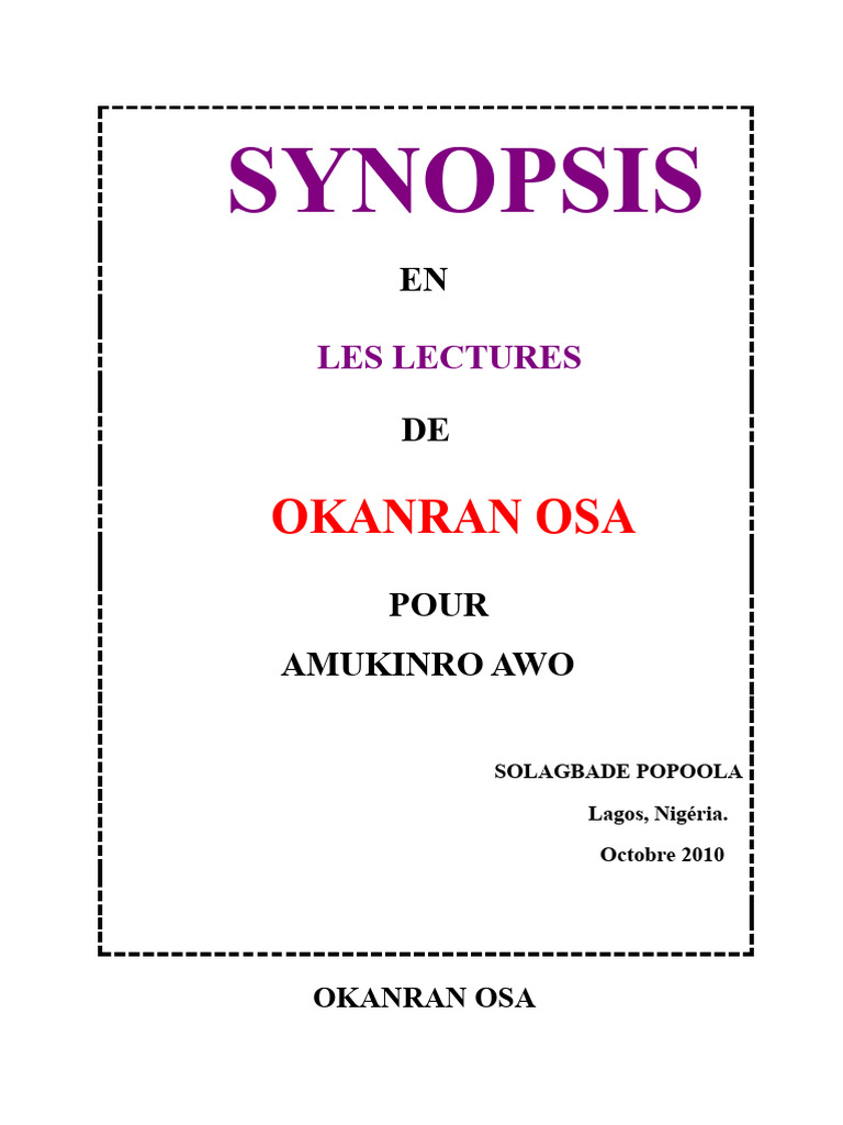 Lectures d'Okanran Osa en Ifa | PDF