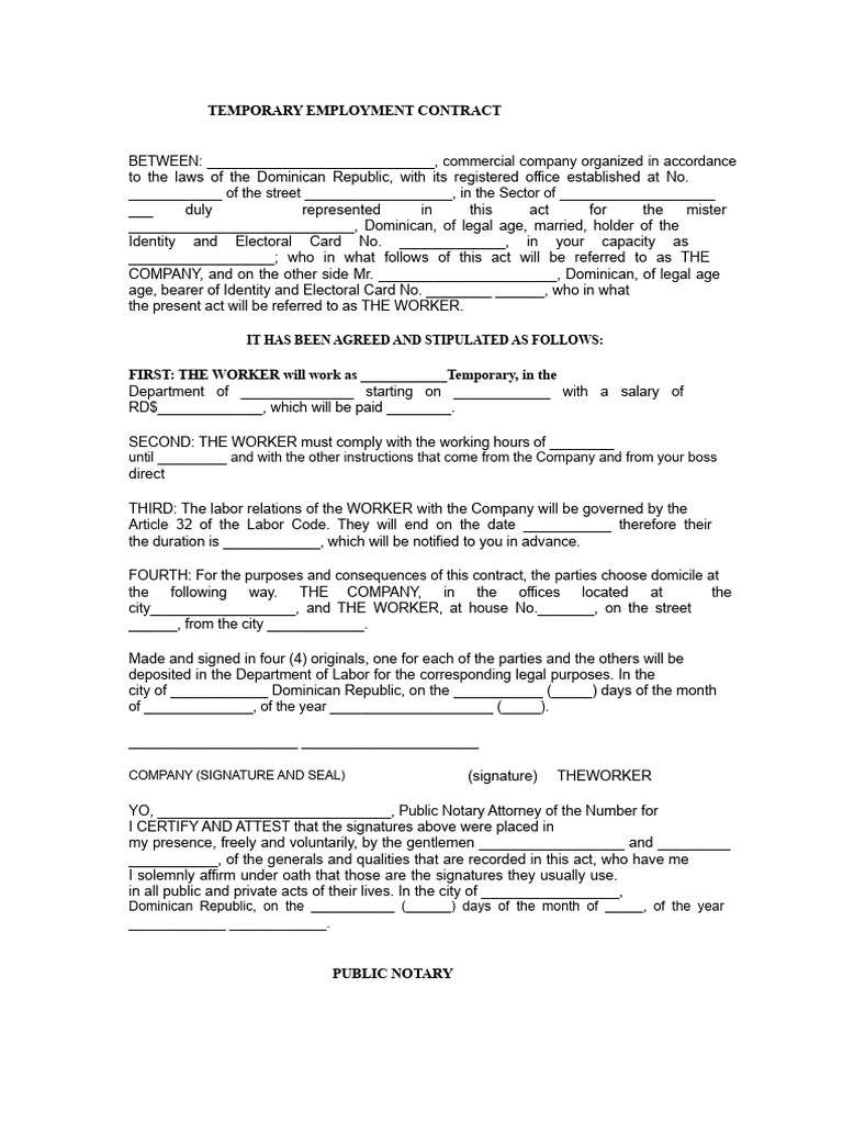 Fixed-Term Employment Contract | PDF | Salary | Employment