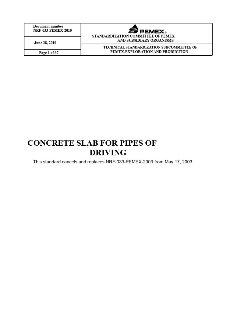 NRF-033 Pipe Laying PDF | PDF | Concrete | Cement