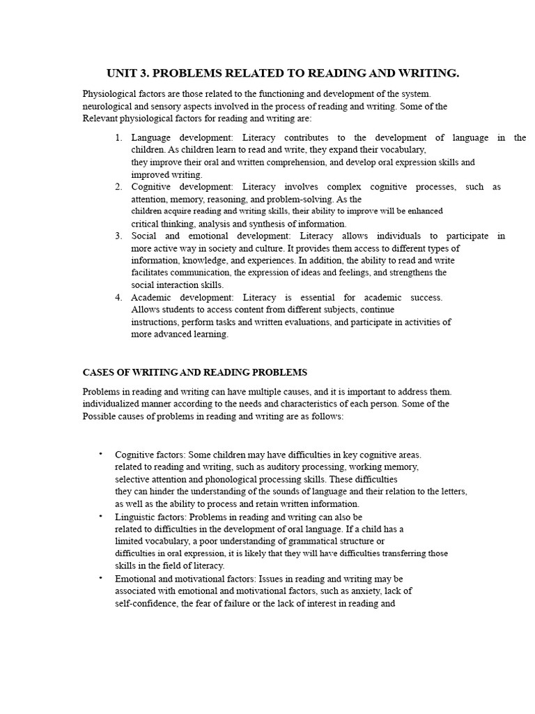 Understanding Reading and Writing Issues | PDF | Literacy | Dyslexia