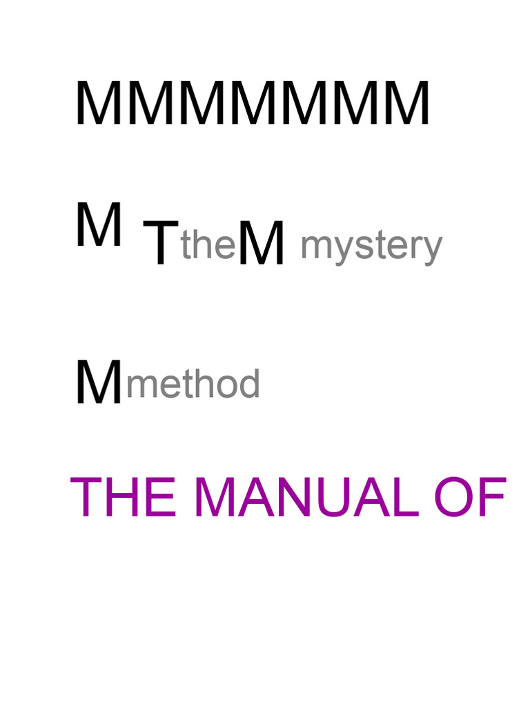 Mystery Method - Revised and Updated Version (BEST VERSION!) | PDF ...