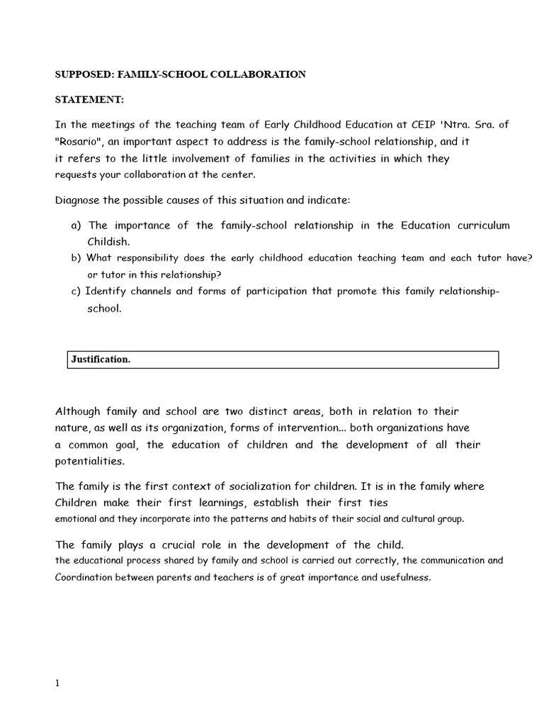 Enhancing Family-School Collaboration | PDF | Early Childhood Education ...