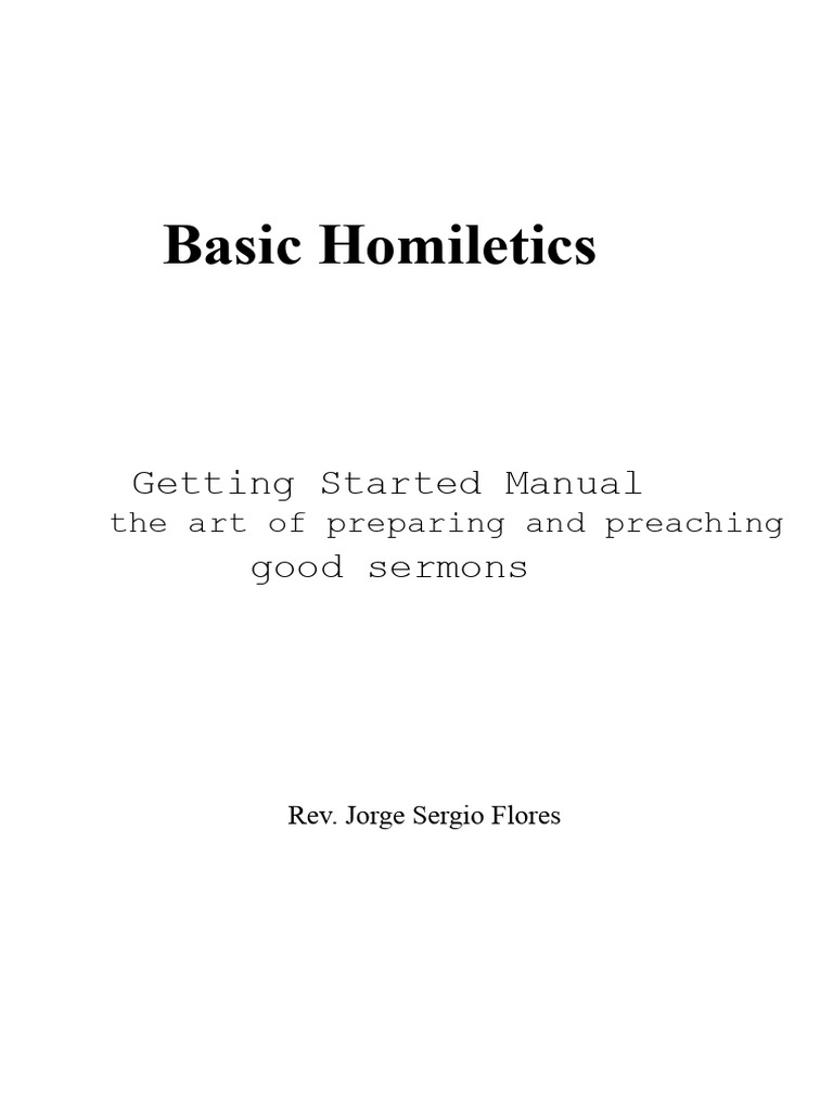 Essential Guide to Homiletics | PDF | Sermon | Homiletics