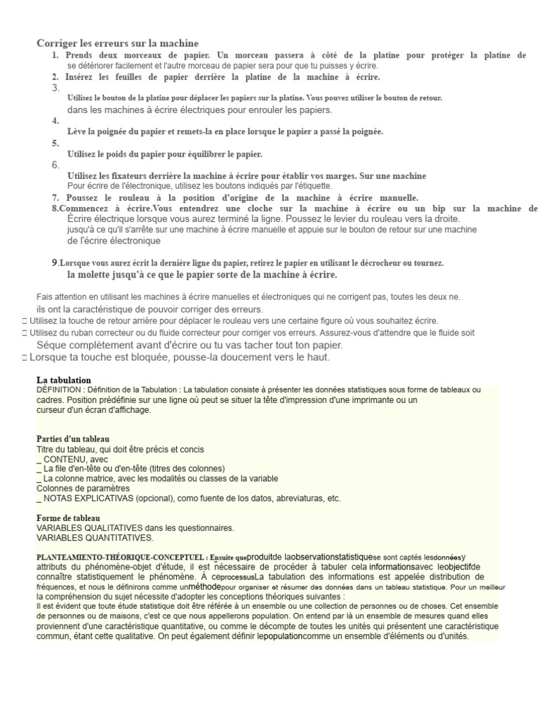Guide de correction et tabulation écriture | PDF | Accent tonique ...