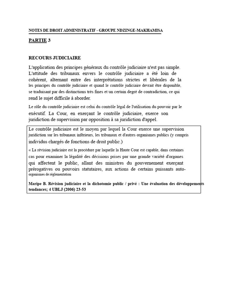 Recours judiciaire en droit administratif | PDF | Loi | Compétence