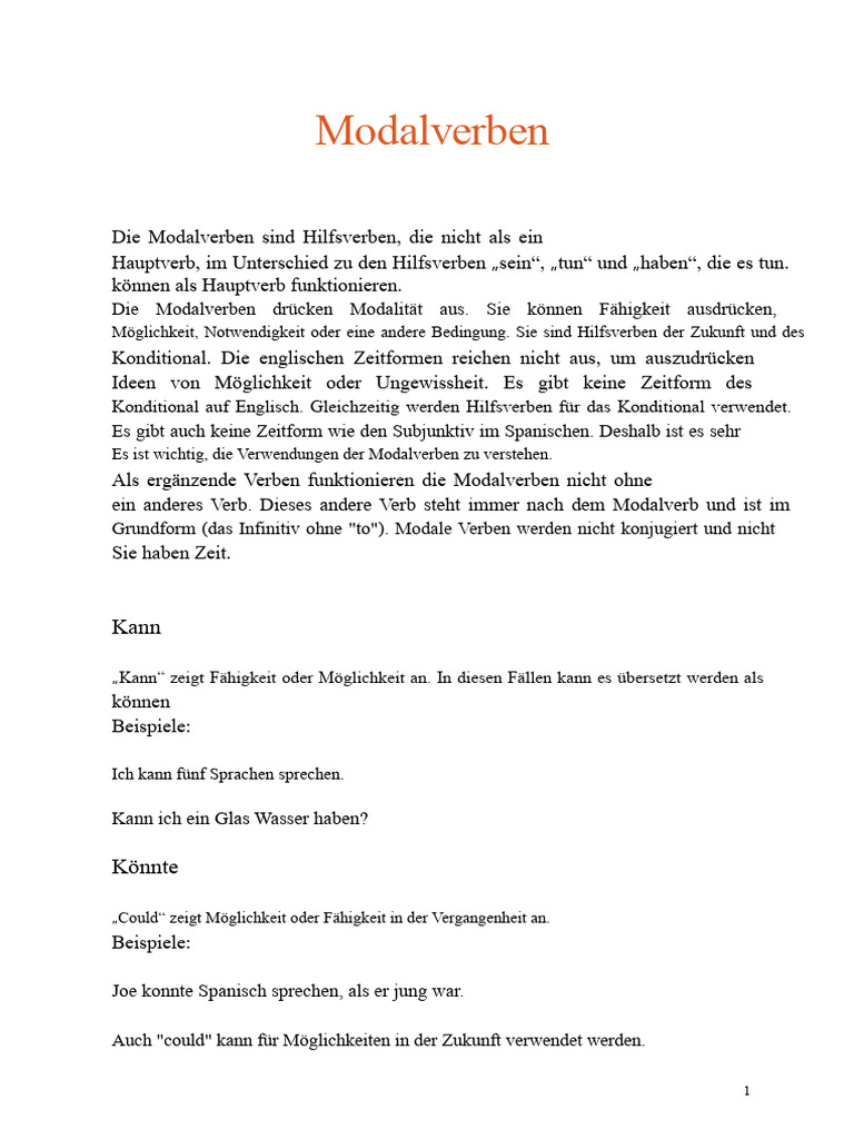 Modalverben | PDF