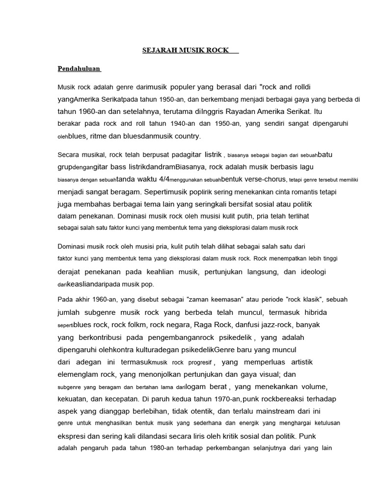 Sejarah Musik Rock | PDF