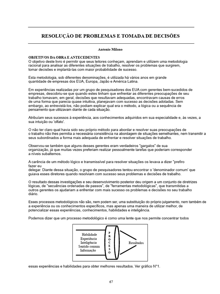 Metodologia para Resolução de Problemas | PDF | Tomada de decisões ...