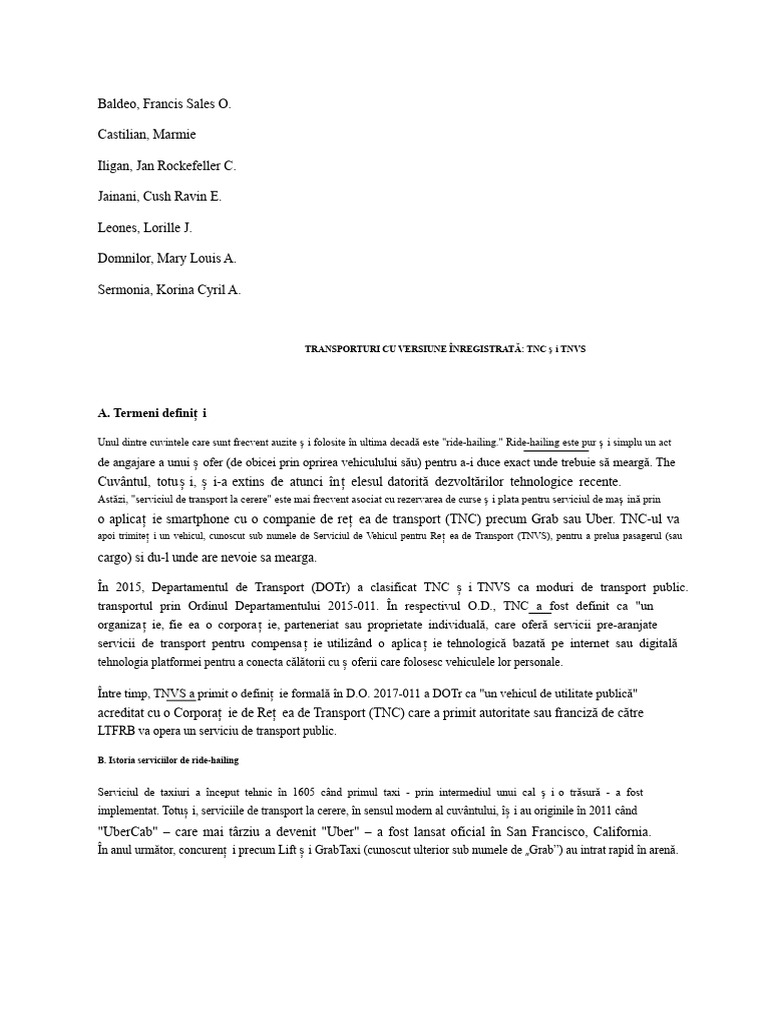 TNC Și TNVS | PDF
