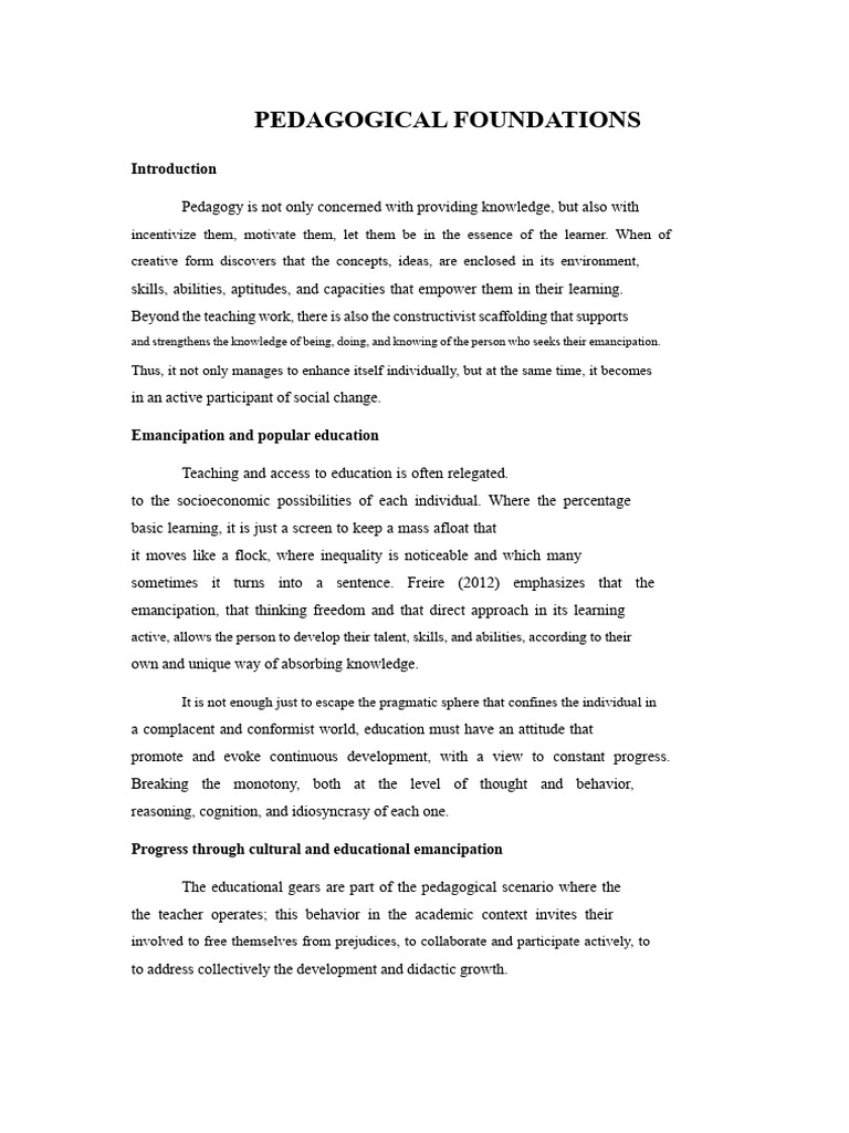 Emancipatory Pedagogy and Learning | PDF | Learning | Pedagogy