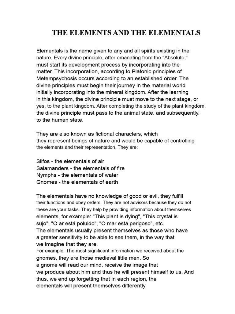 The Elements and Elementals of The Sacred Feminine | PDF | Altar | Water
